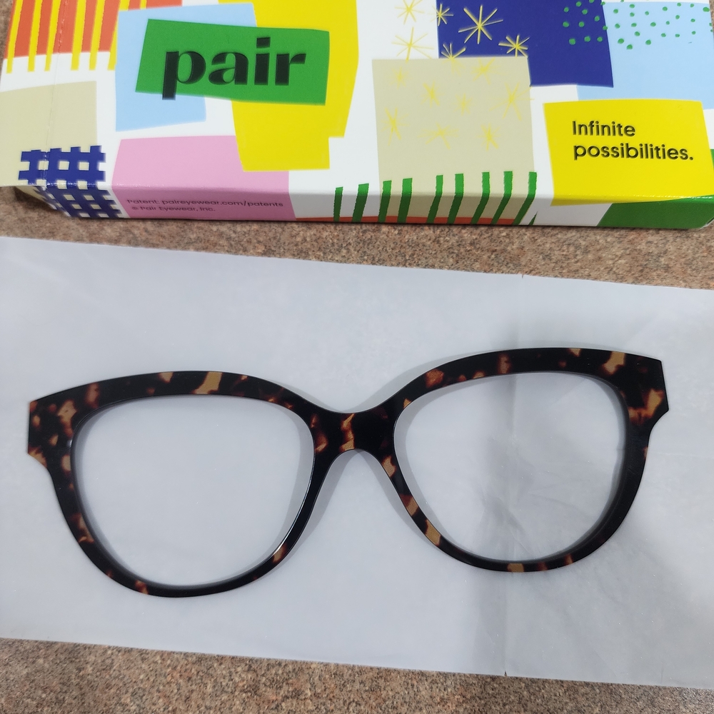 Pair Tortoise Shell Glasses Frame